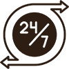24 / 7 availability